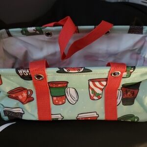 Tiny Utility Tote - Holiday Coffe Run